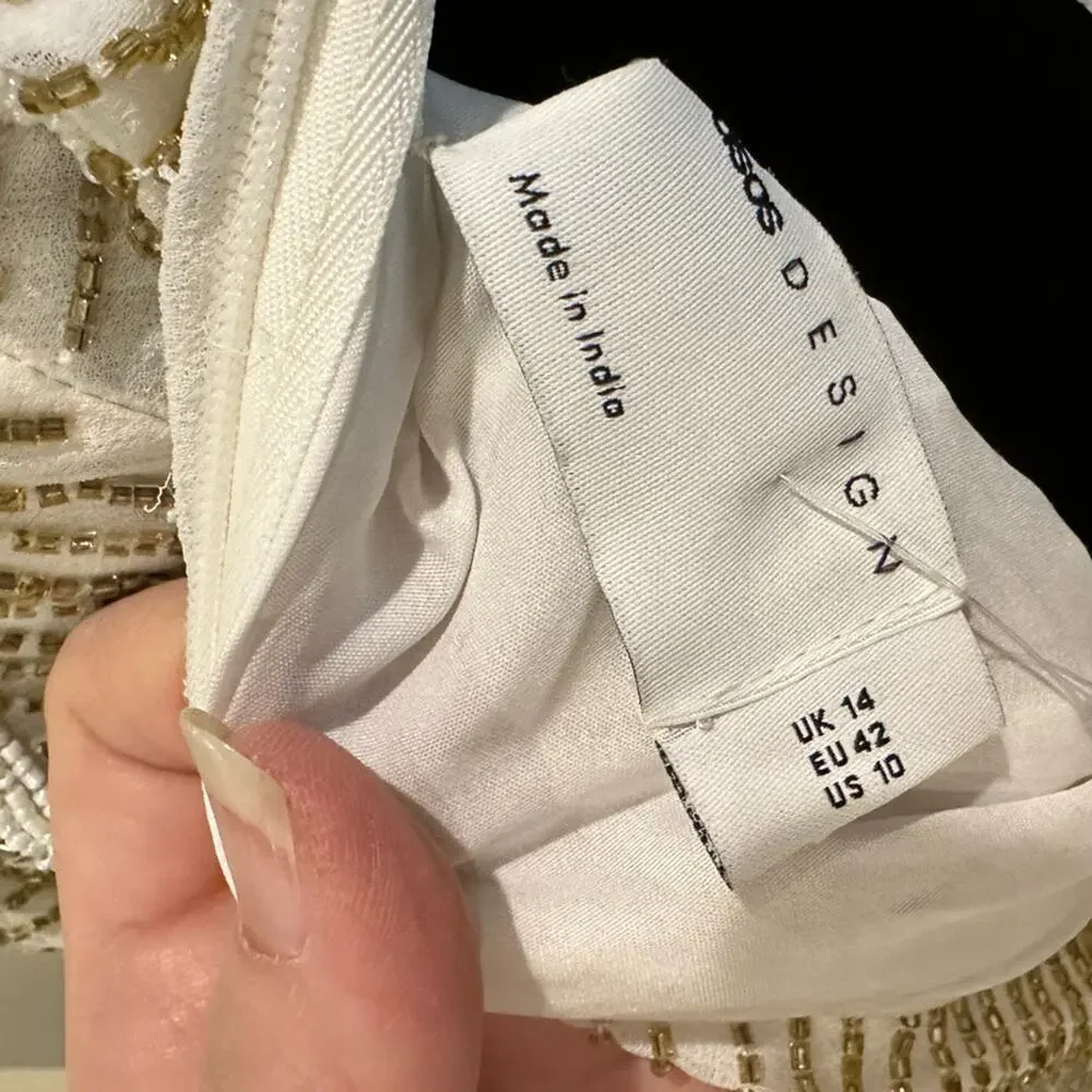 ASOS Design Embellished Smock Mini Dress - Picture 13 of 16